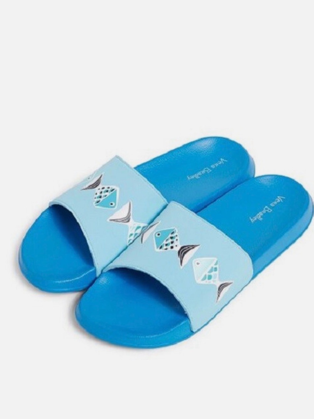Vera Bradley Go Fish Beach Slide Sandals with Fish Print women’s size M (7-8)